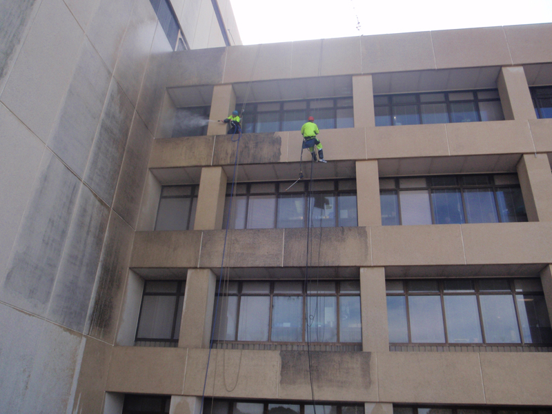 abseil cleaning