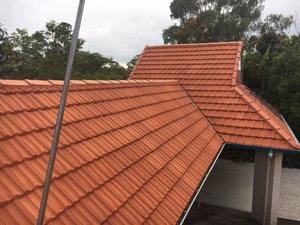 pressure clean terracotta roof