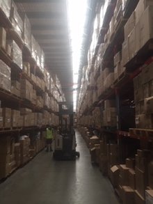 Bright inside warehouse following skylight clean